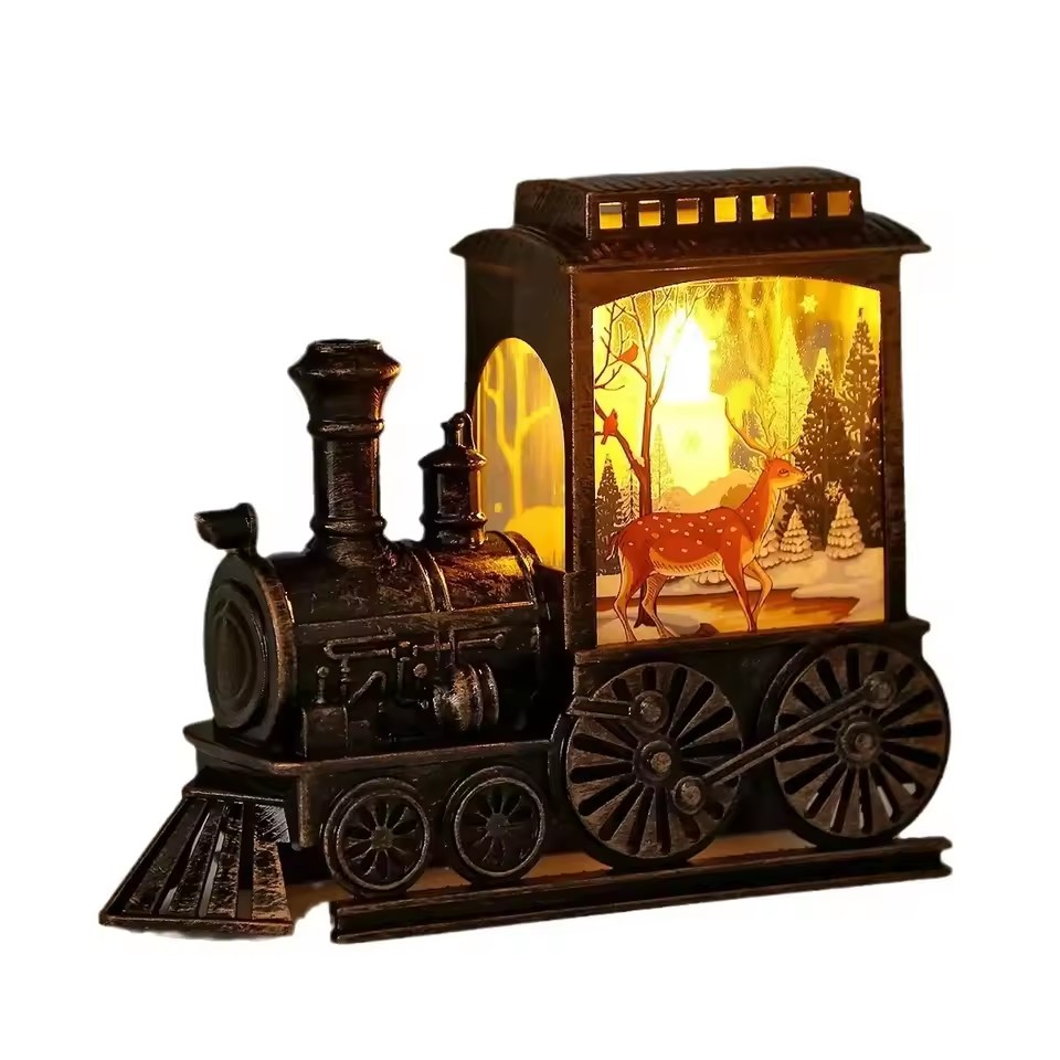 Outdoor Lighting Ideas For Party - LED Gece Lambaları Vintage Taşınabilir Tren