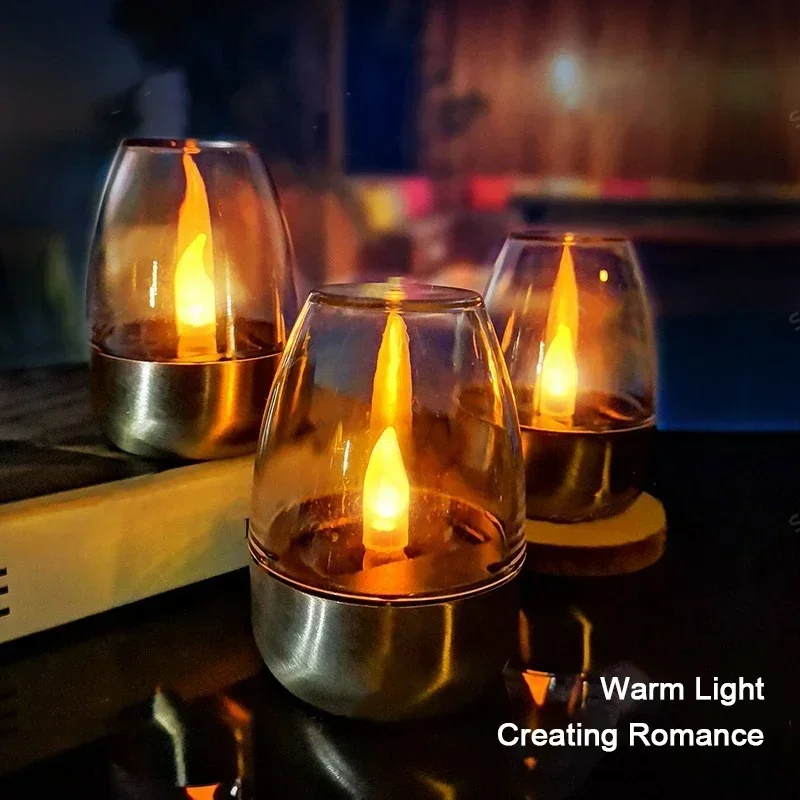 Outdoor Lighting Ideas For Party - LED Güneş Mumlar Işık Alevsiz Şarj