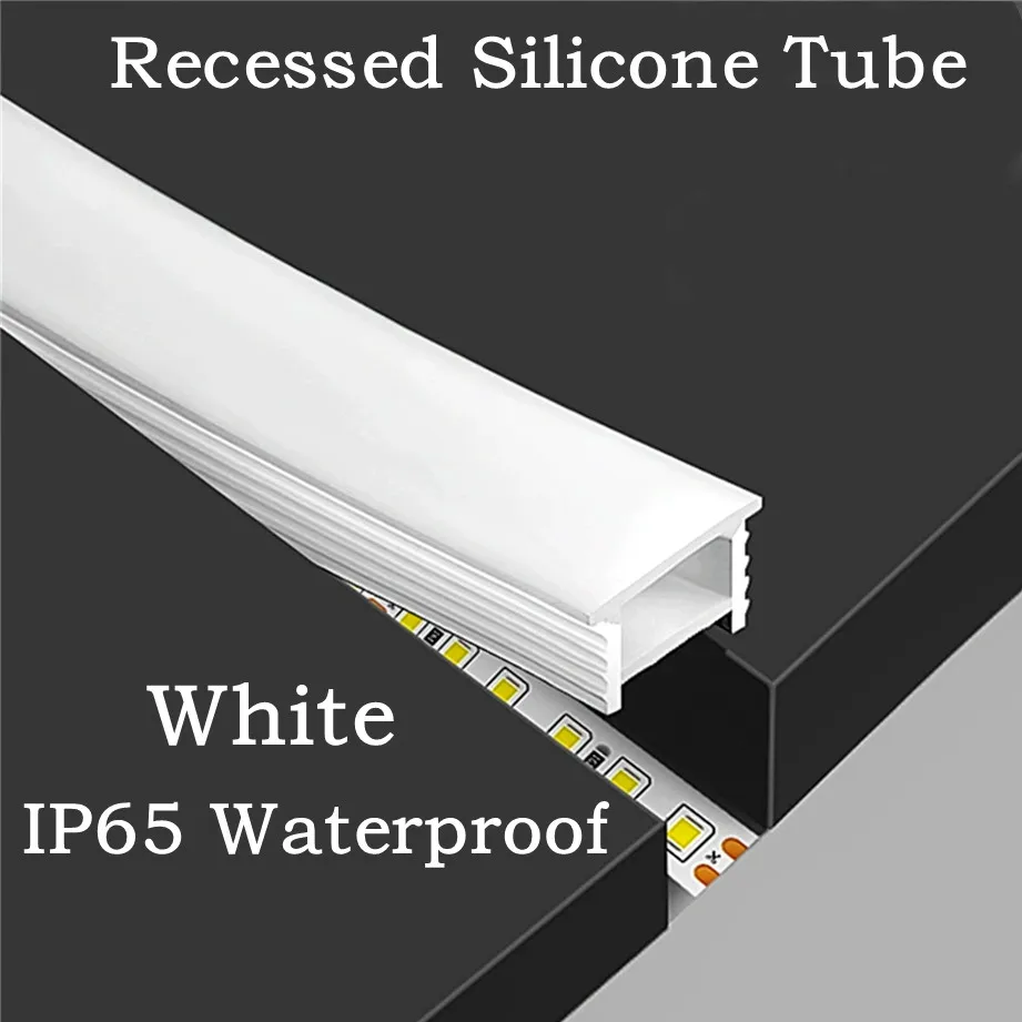 Outdoor Lighting Recessed - Gömme Beyaz Silikon Tüp LED Neon