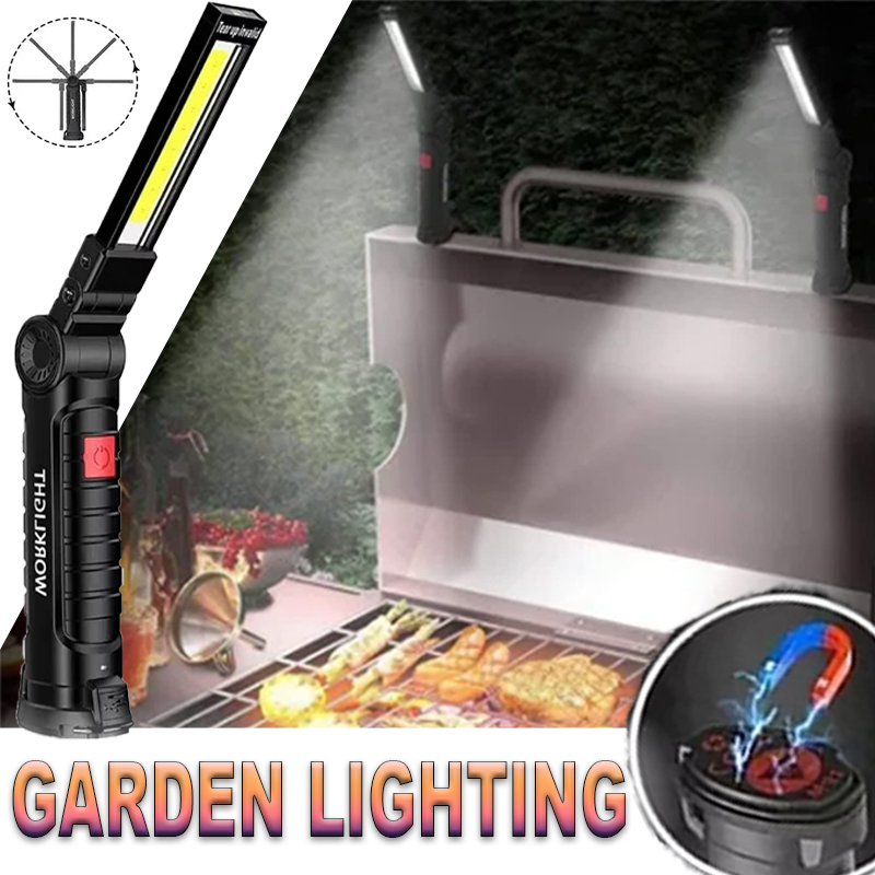 Outdoor Lighting Setup - Taşınabilir LED El Feneri Manyetik Kanca