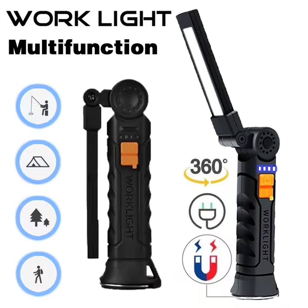 Outdoor Lighting Setup - Taşınabilir COB LED El Feneri USB
