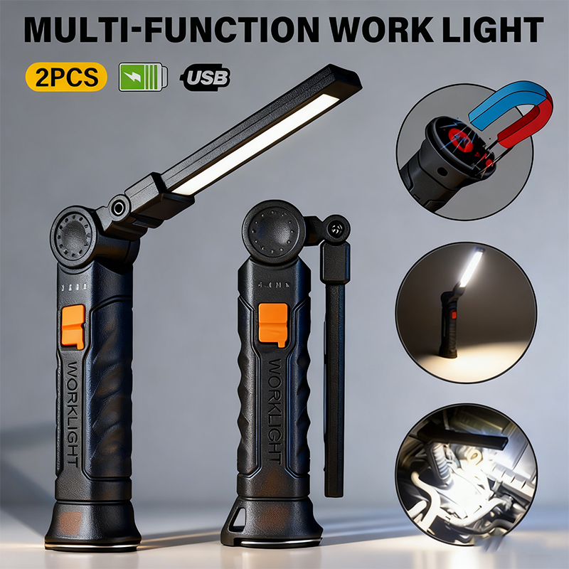 Outdoor Lighting Setup - Taşınabilir COB LED El Feneri USB