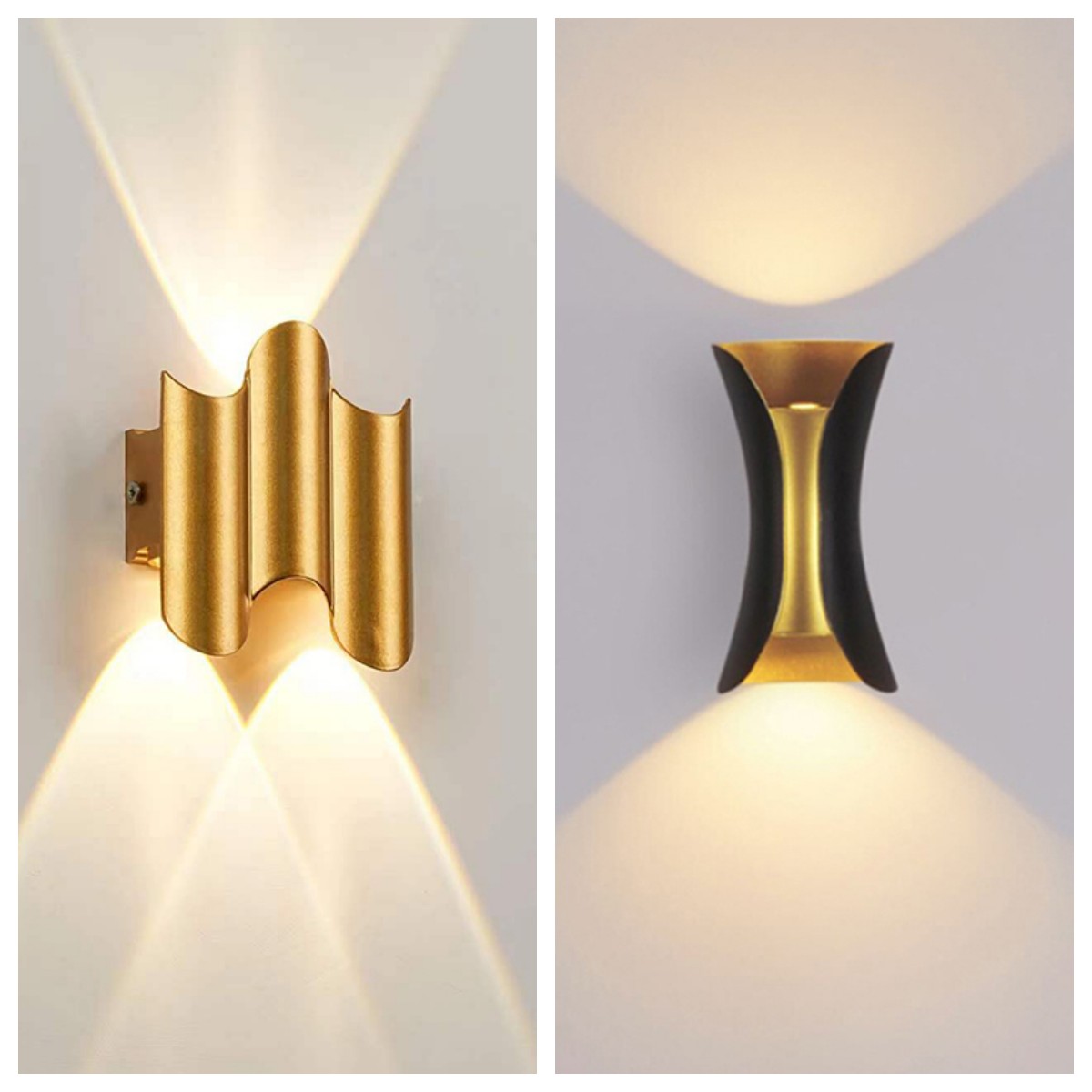 Xl Outdoor Lighting - Alüminyum Altın Gövde LED Duvar Işık
