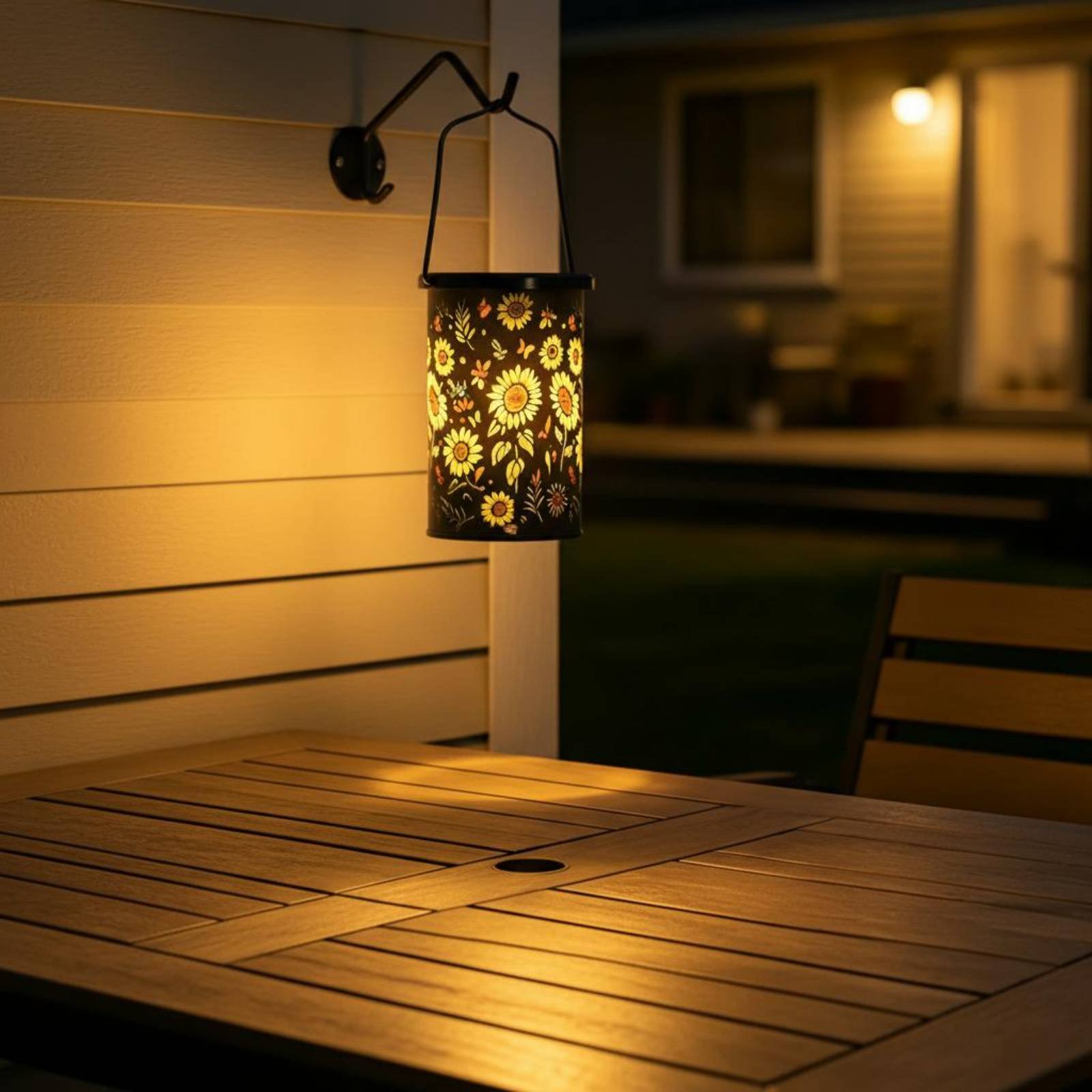 Outdoor Lighting For Patio - Çiçekli Fener Vintage Tasarım Asılı Güneş