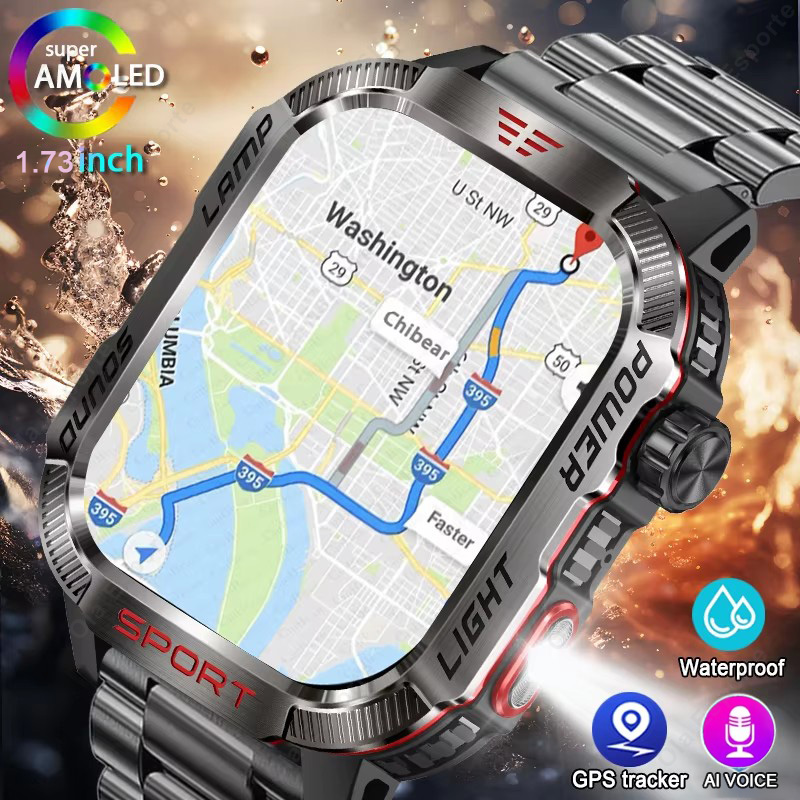 Outdoor Lighting Perspectives - Yeni Askeri GPS akıllı saat Erkekler