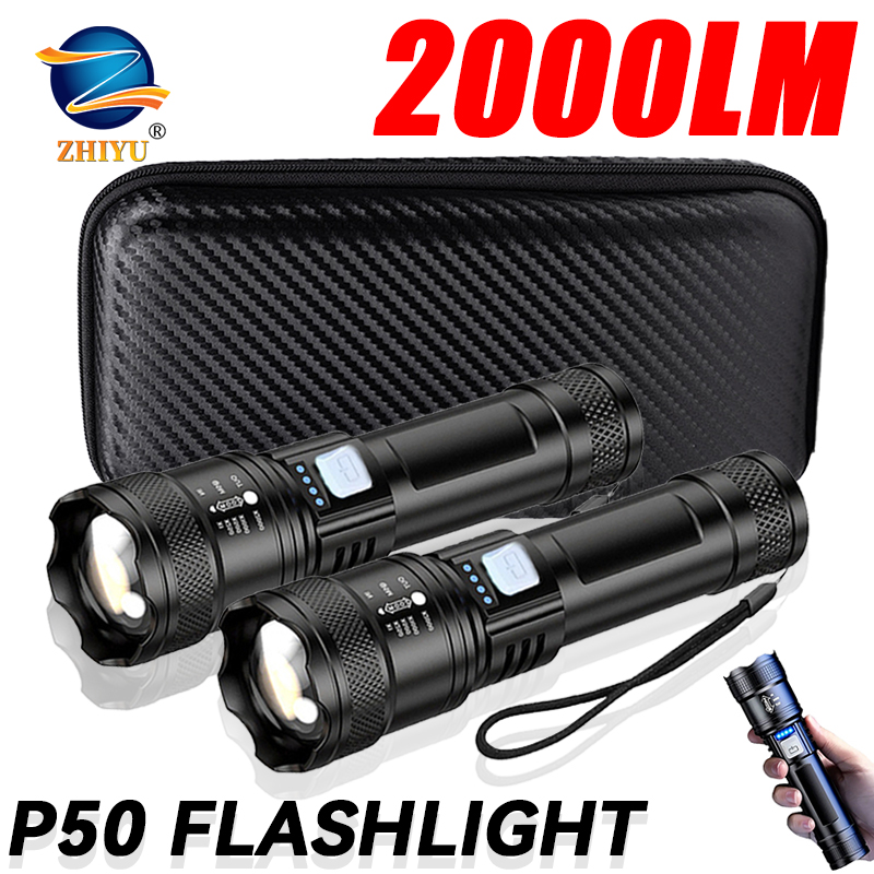 Outdoor Lighting Permanent - Taktik LED El Feneri 2000LM USB