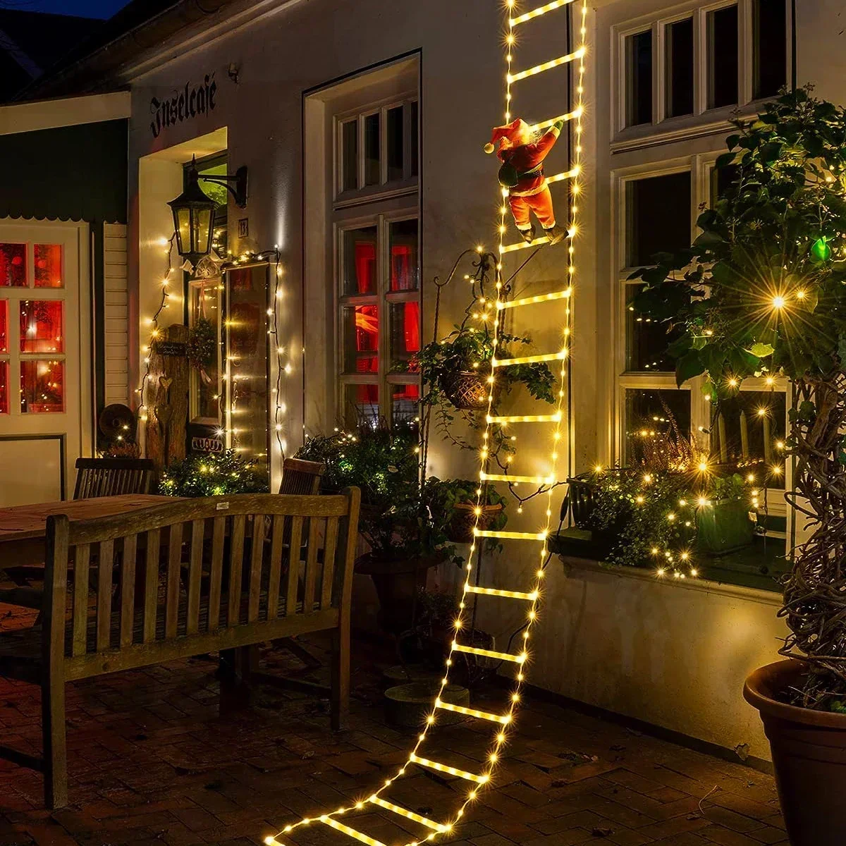 Noel baba ev için LED merdiven - Outdoor Lighting Led Strip incelemesi ve fiyatı