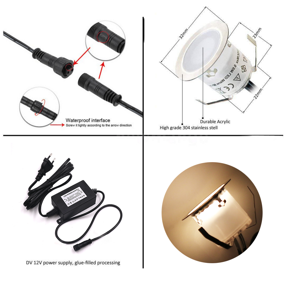 12V LED Güverte Işık Dış Mekan - Deck Step Light incelemesi ve fiyatı