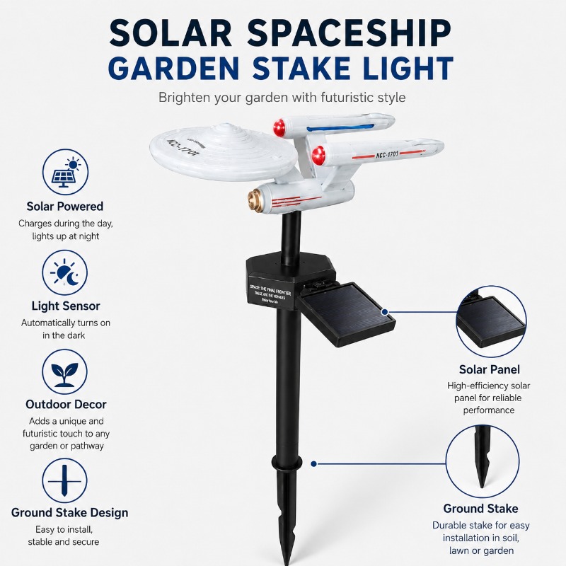 Star Trek USS Enterprise Solar - Landscape Spike Light incelemesi ve fiyatı