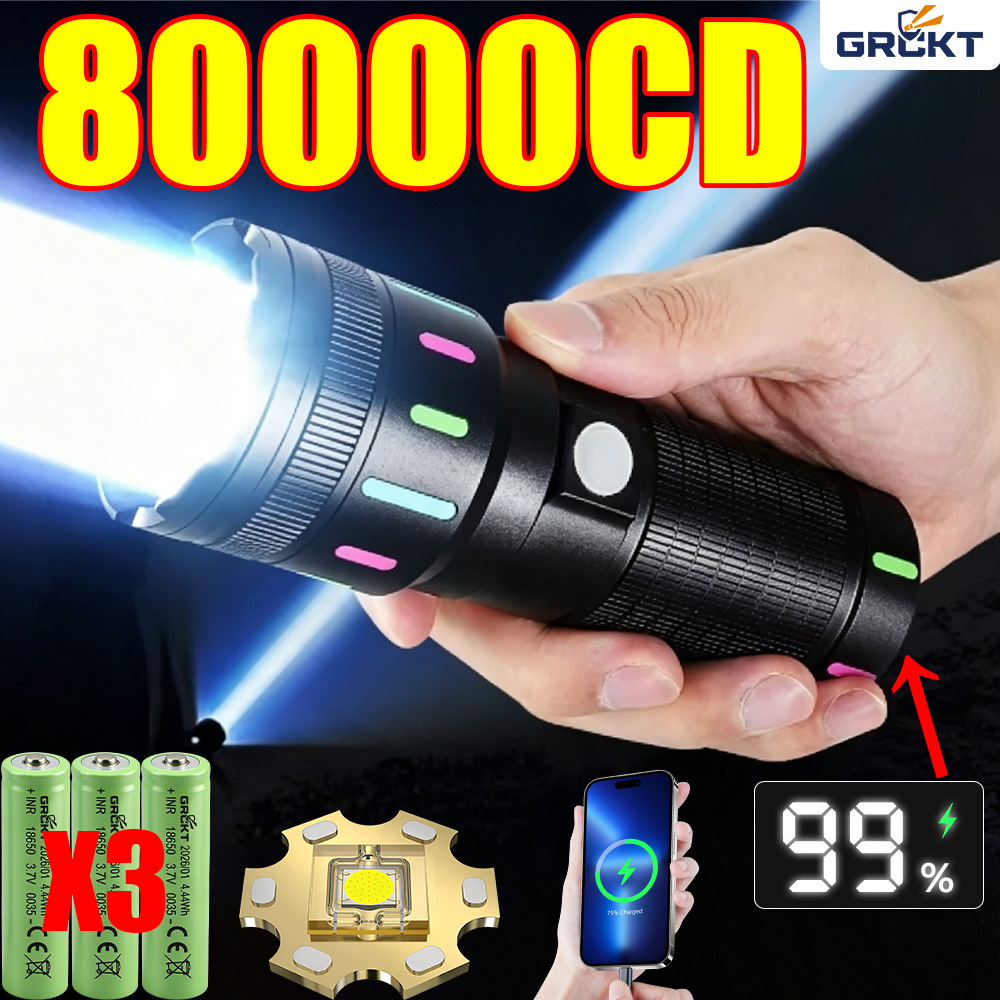 80000CD En Güçlü LED El Feneri - Outdoor Lighting Setup incelemesi ve fiyatı