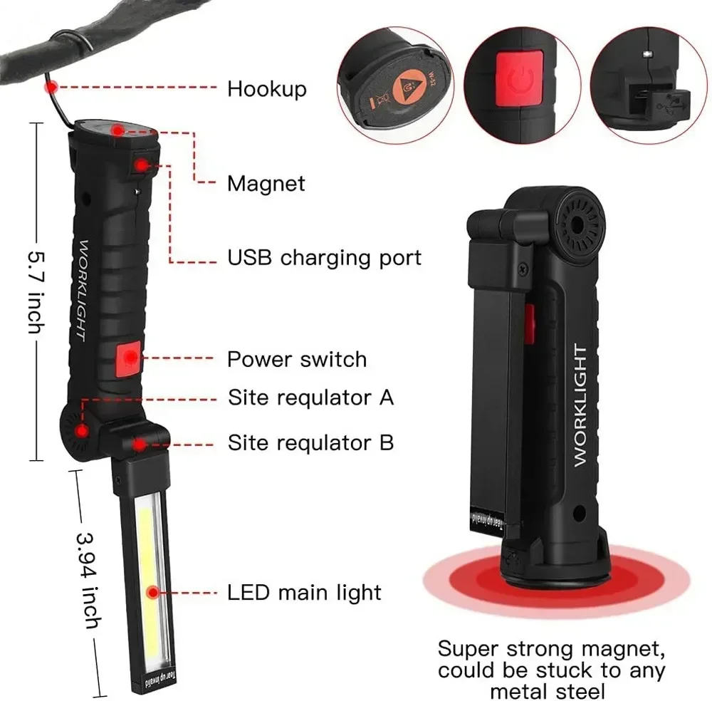 LED COB El Feneri USB Şarj Edi - Outdoor Lighting Setup incelemesi ve fiyatı